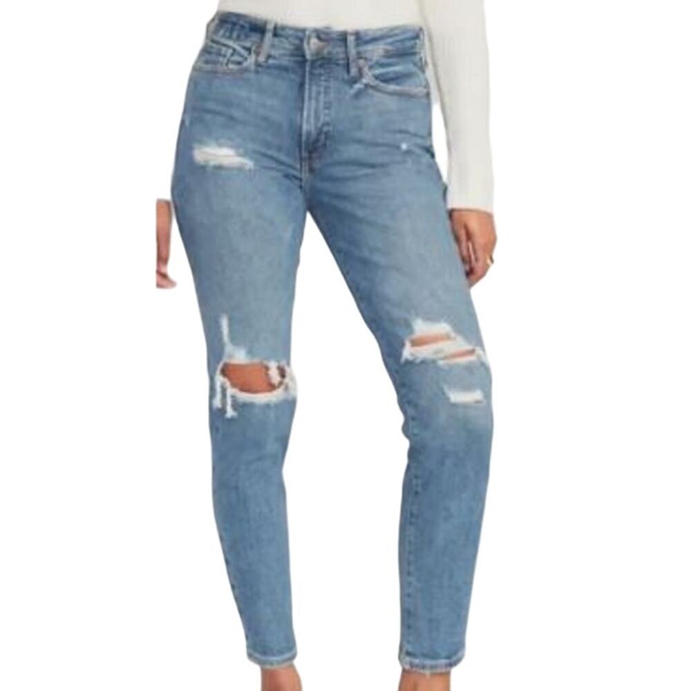 Old Navy Womens Blue High Rise O G Straight Jeans  12